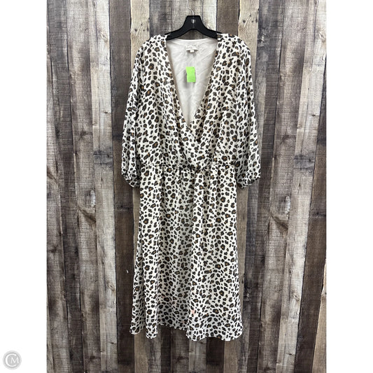 Dress Casual Maxi By Loft In Animal Print, Size: Xxl