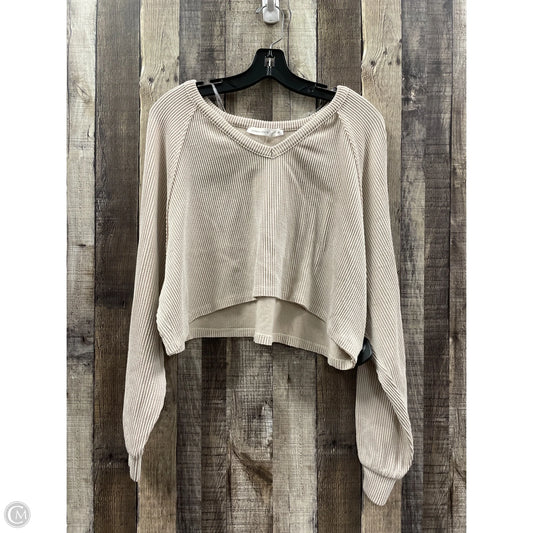 Top Long Sleeve By Altard State In Beige, Size: M