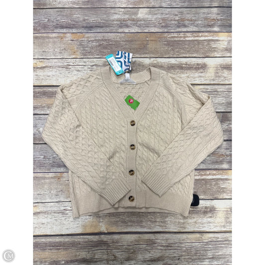 Sweater Cardigan By Market & Spruce In Beige, Size: M