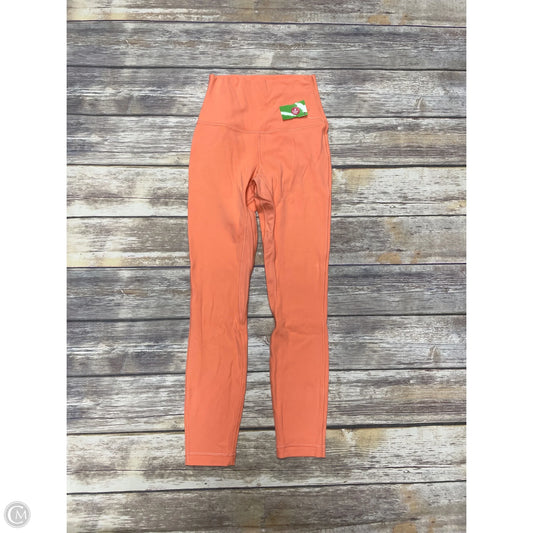 Athletic Leggings By Lululemon In Orange, Size: 2