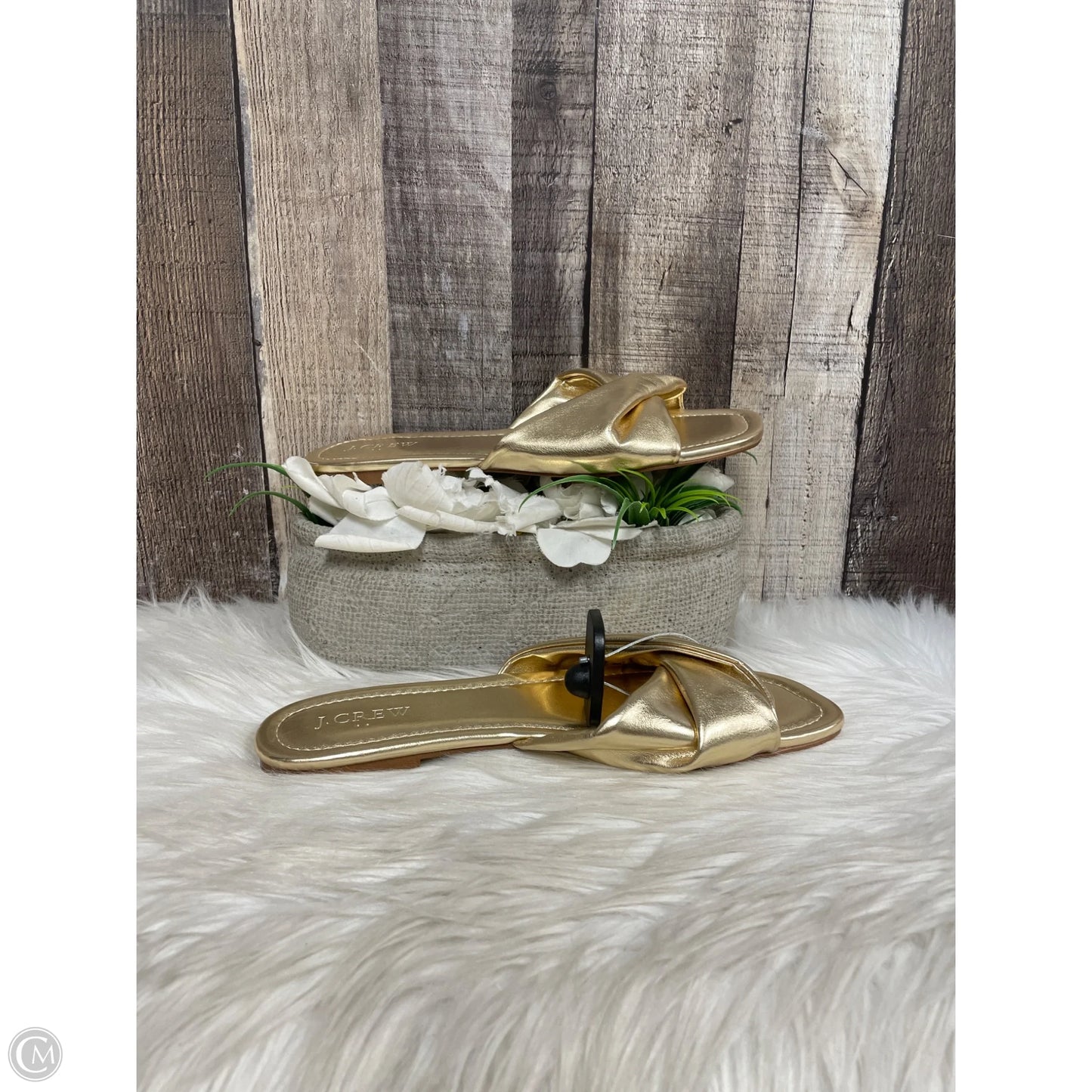 Sandals Flats By J. Crew In Gold, Size: 8