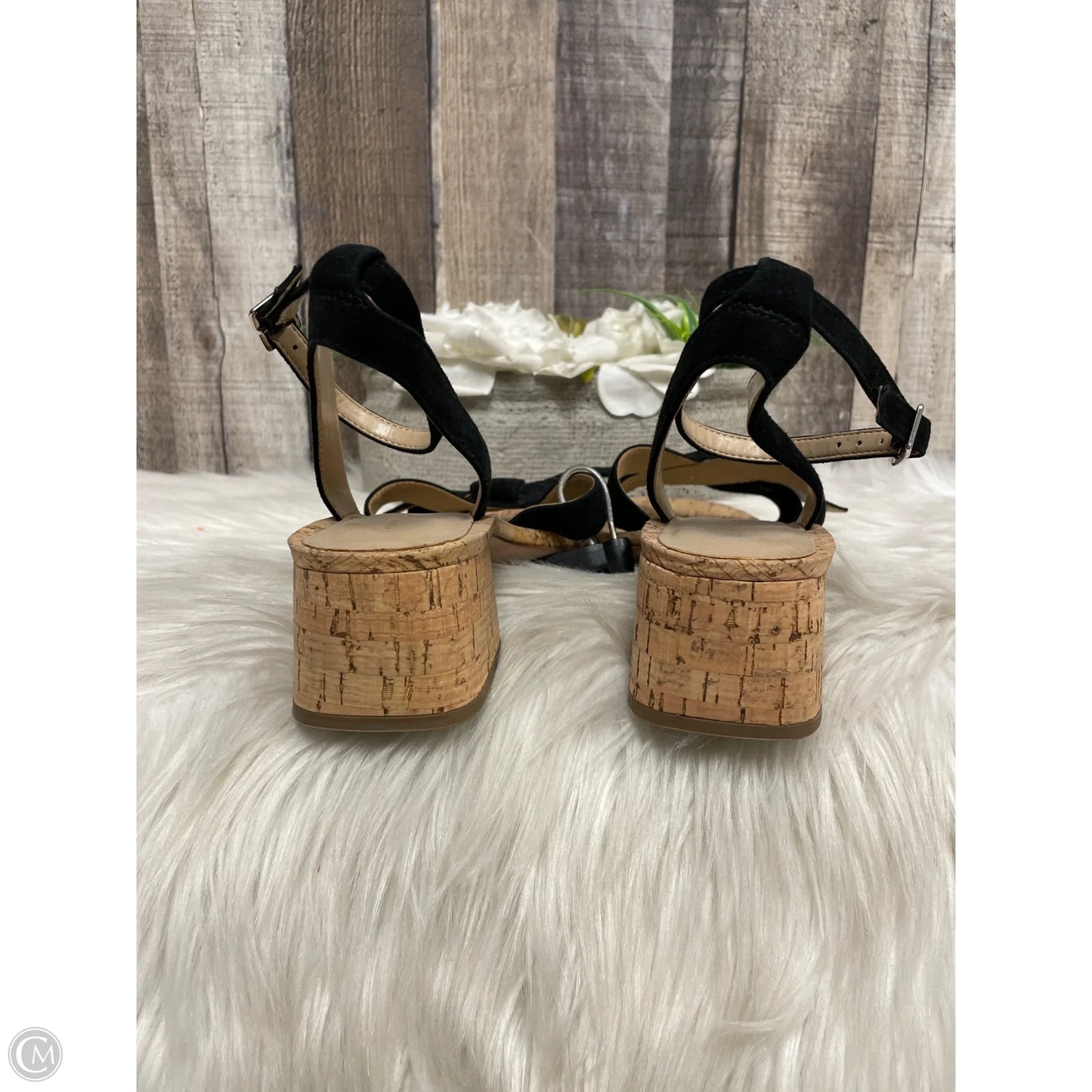 Sandals Heels Block By Ann Taylor In Black, Size: 8