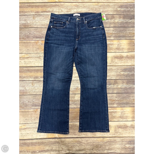 Jeans Cropped By Loft In Blue Denim, Size: 12