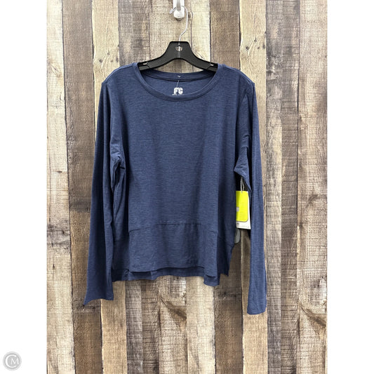 Top Long Sleeve By Cme In Blue, Size: L