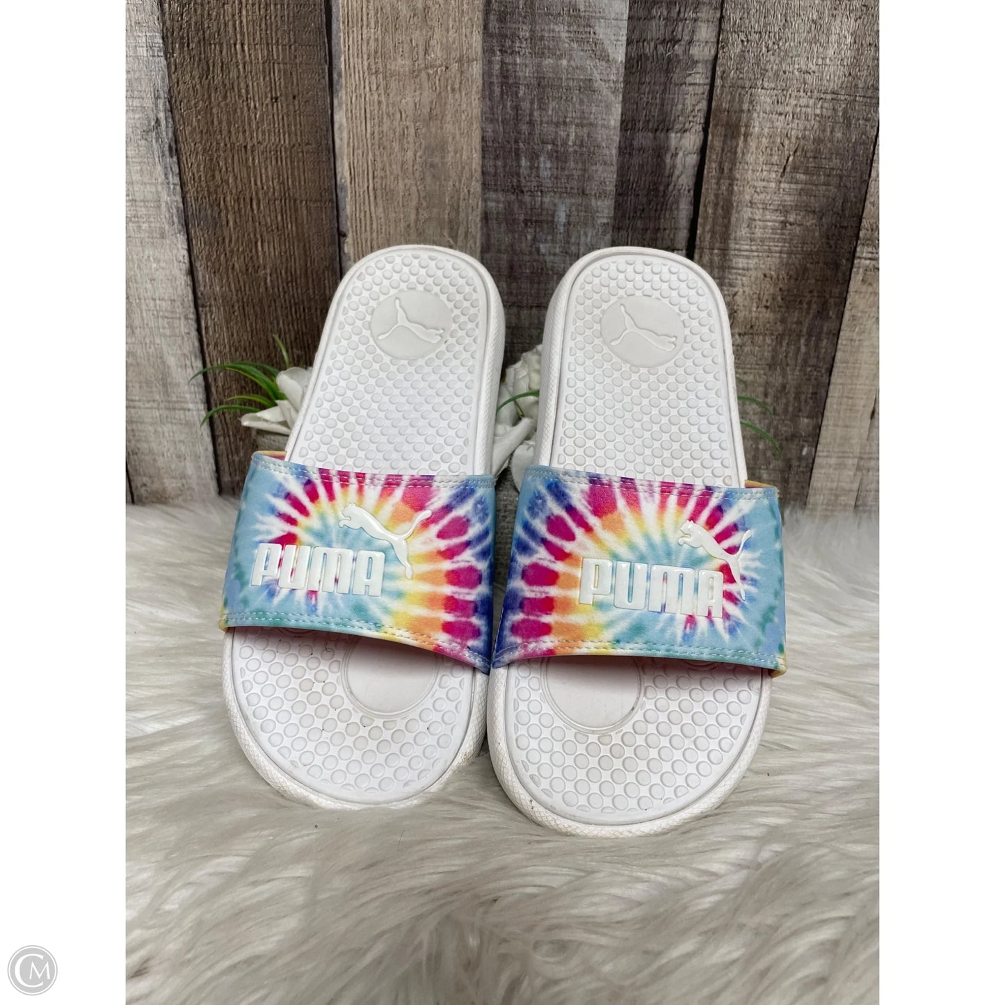 Sandals Sport By Puma In Rainbow Print, Size: 8