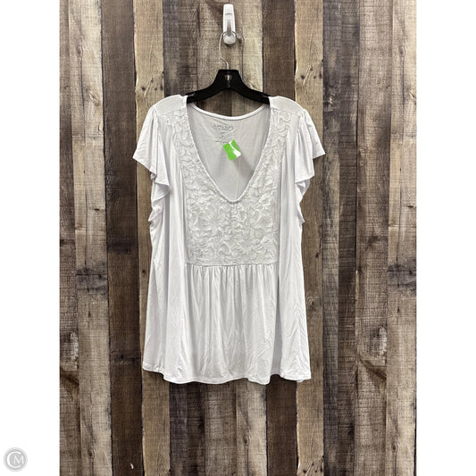 Top Short Sleeve By Torrid In White, Size: 2x
