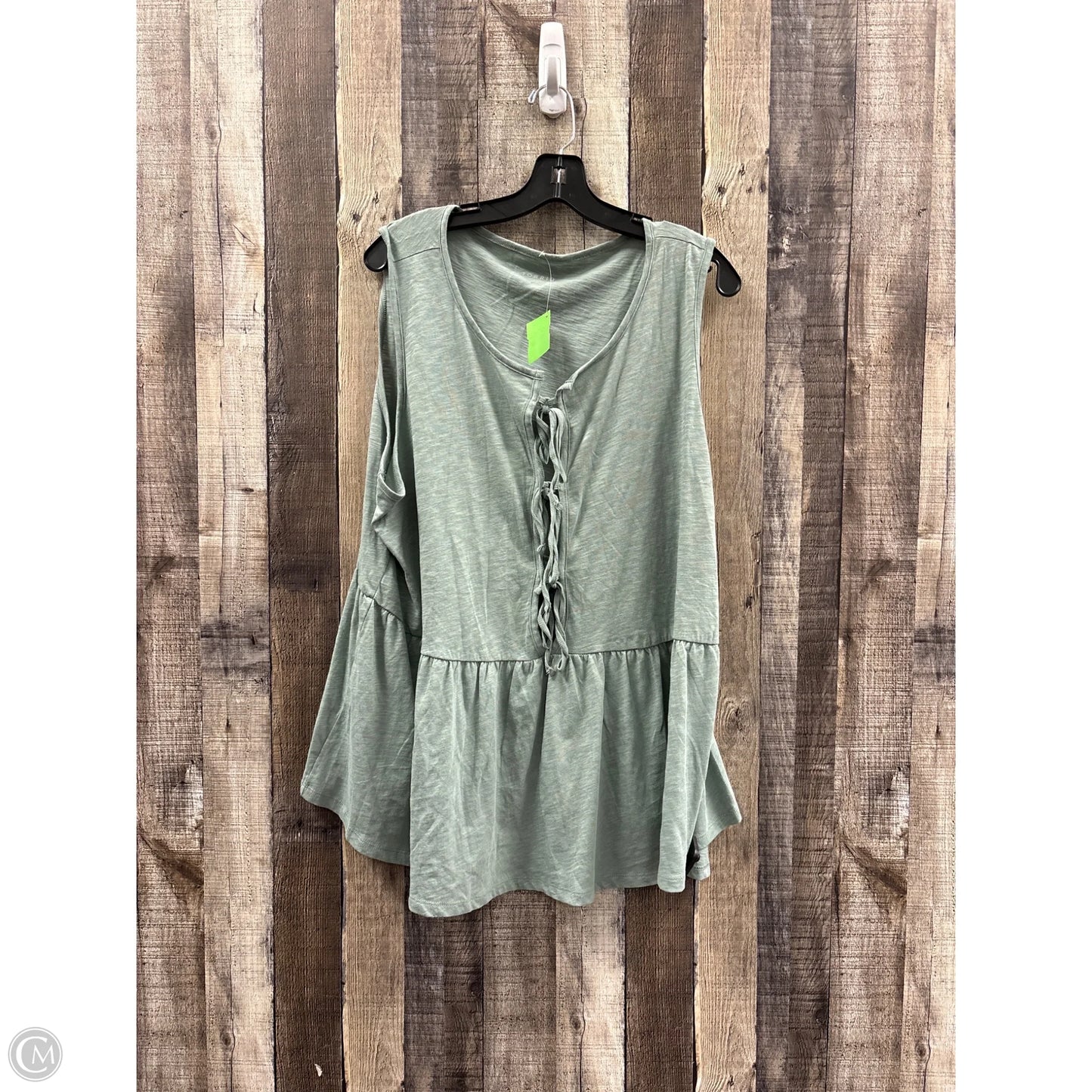 Top Sleeveless By Torrid In Green, Size: 2x