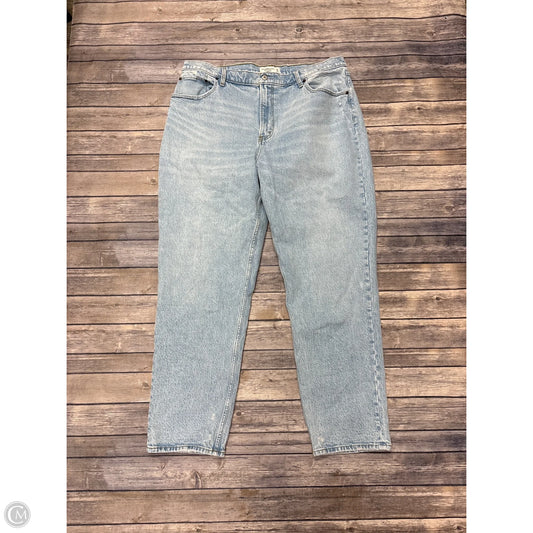 Jeans Straight By Abercrombie And Fitch In Blue Denim, Size: 18