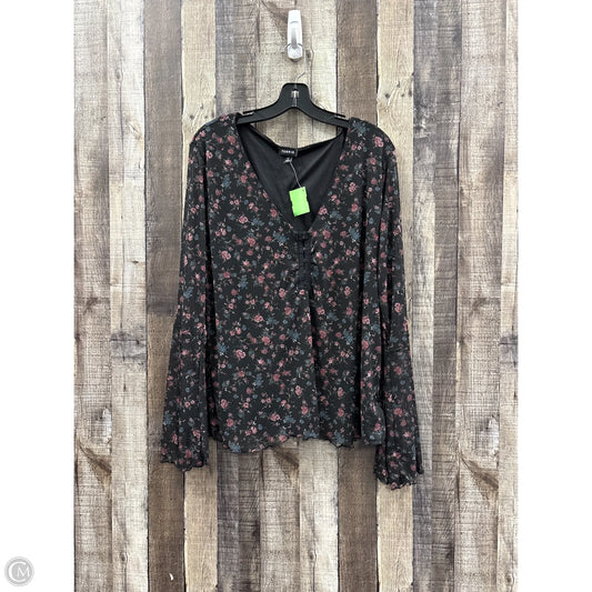 Top Long Sleeve By Torrid In Black, Size: 2x