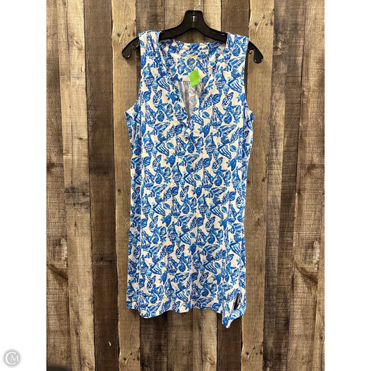 Dress Designer By Lilly Pulitzer In Blue & White, Size: M