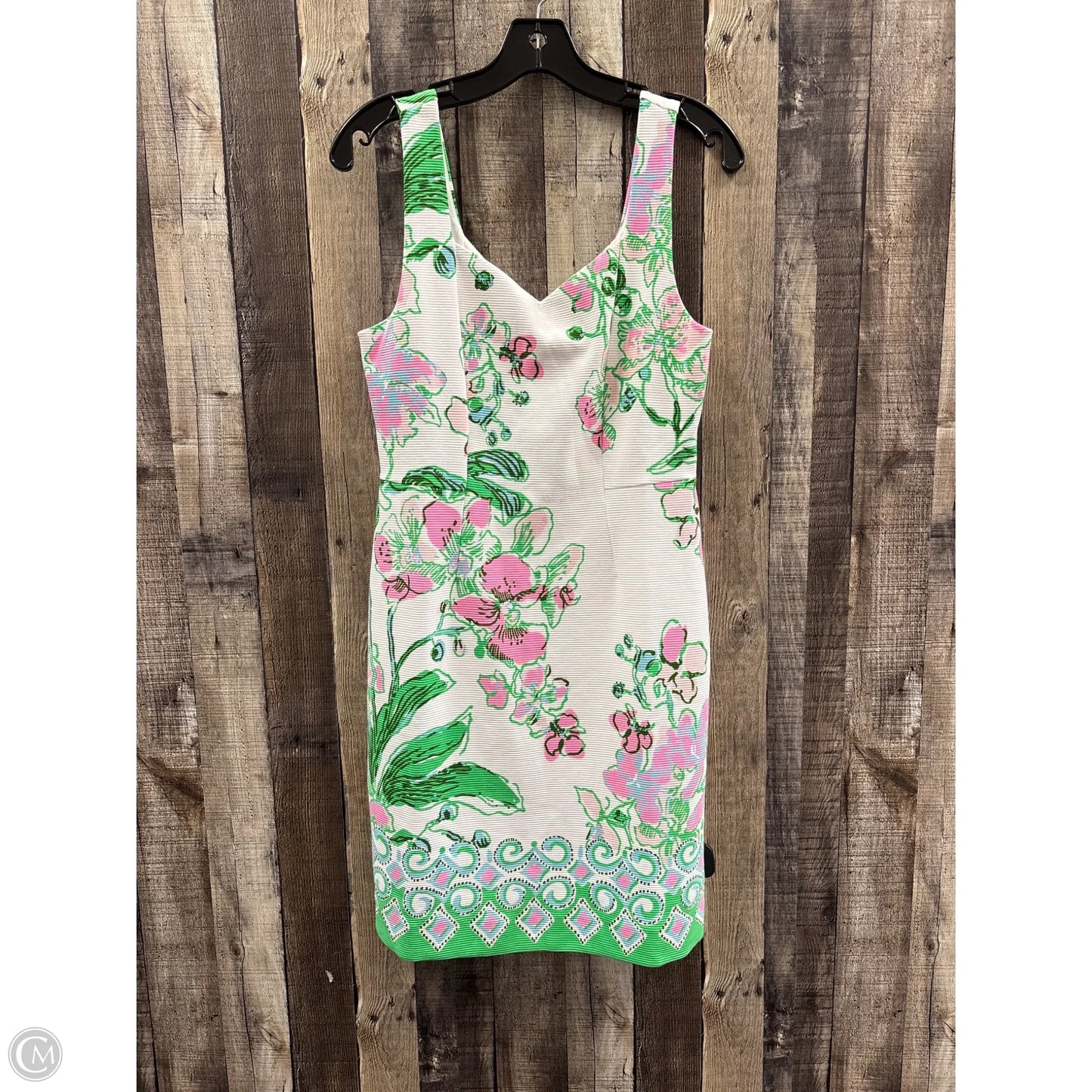 Dress Designer By Lilly Pulitzer In Green & Pink, Size: S