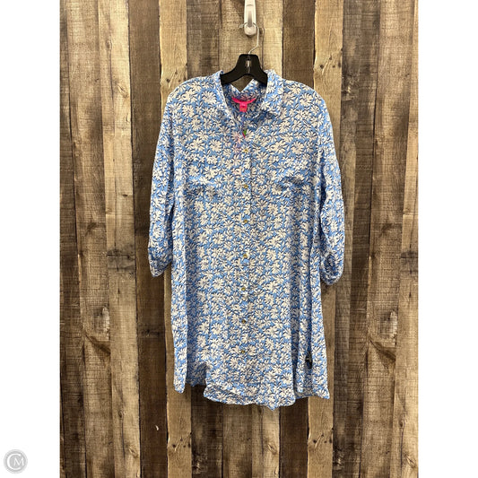 Dress Designer By Lilly Pulitzer In Blue & White, Size: L