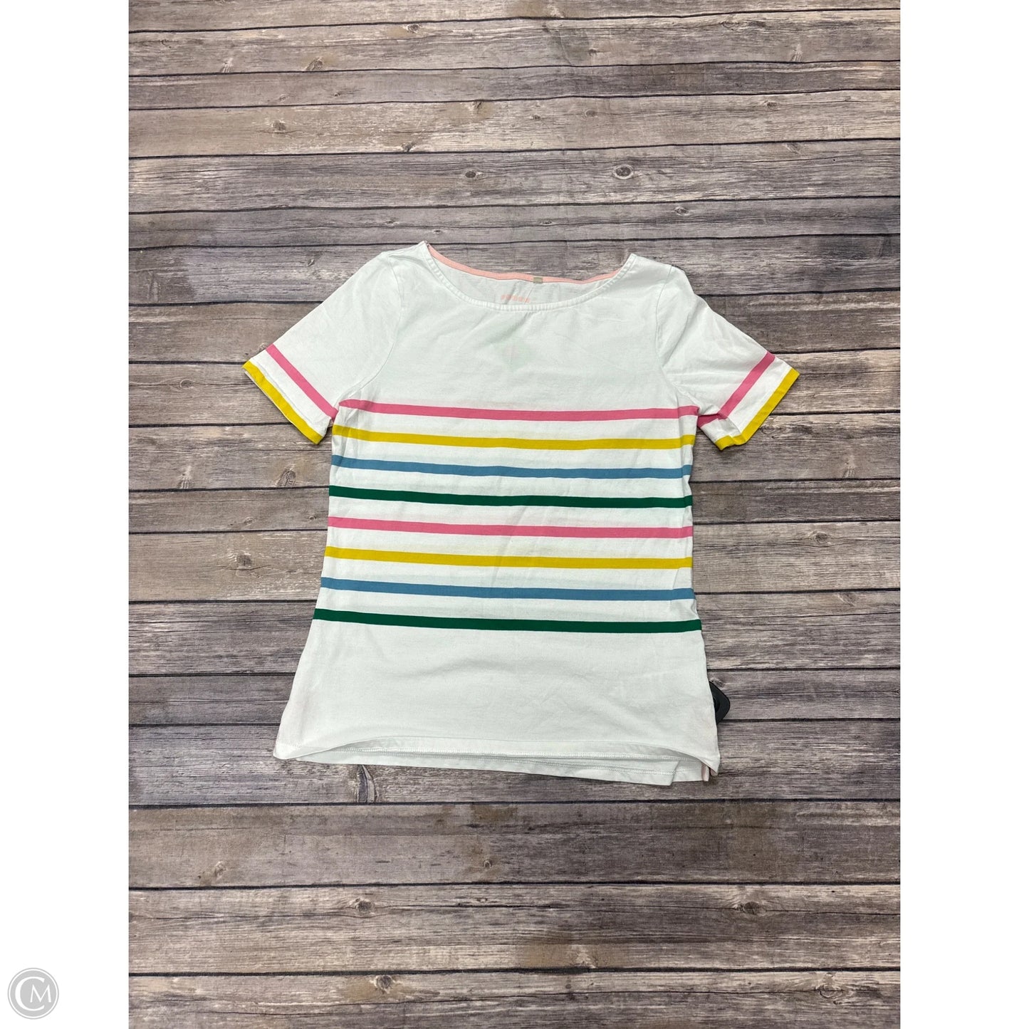 Top Short Sleeve By Boden In Striped Pattern, Size: S