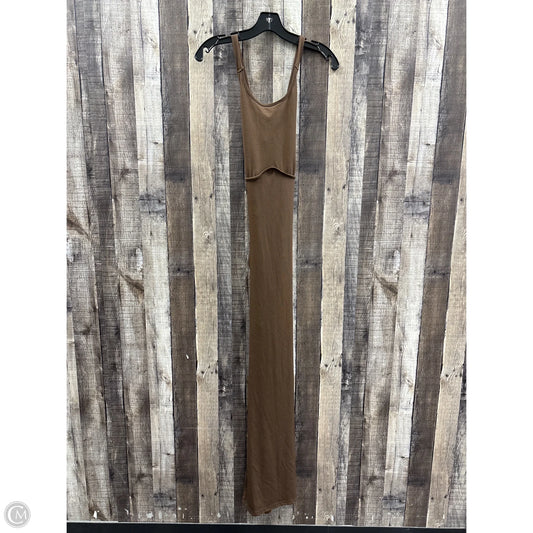 Dress Casual Maxi By Cmf In Brown, Size: M