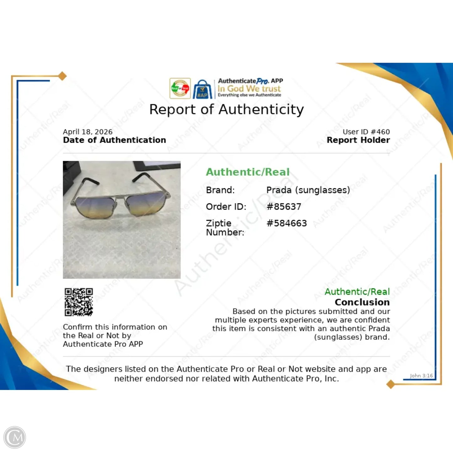 Sunglasses Luxury Designer By Prada