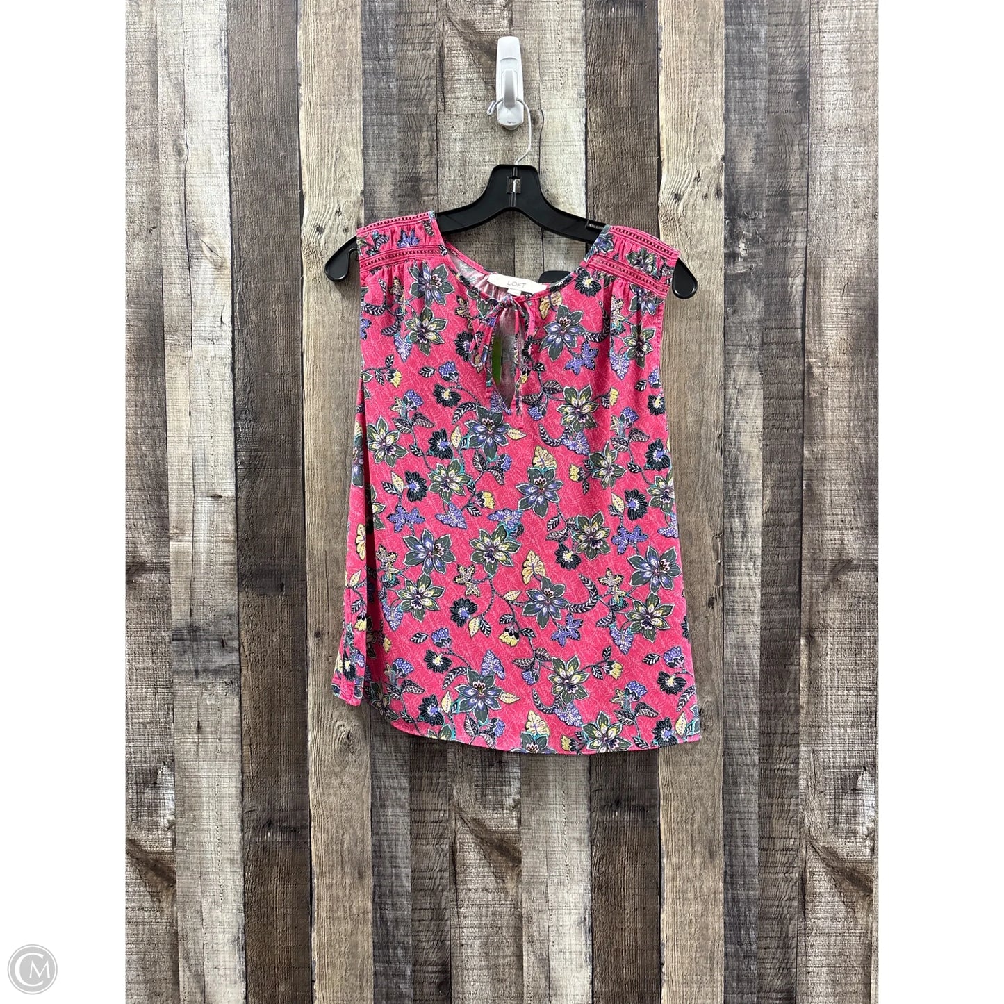 Top Sleeveless By Loft In Pink, Size: S