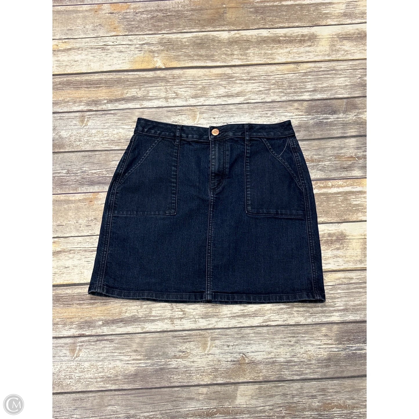Skirt Mini & Short By Loft In Blue Denim, Size: S