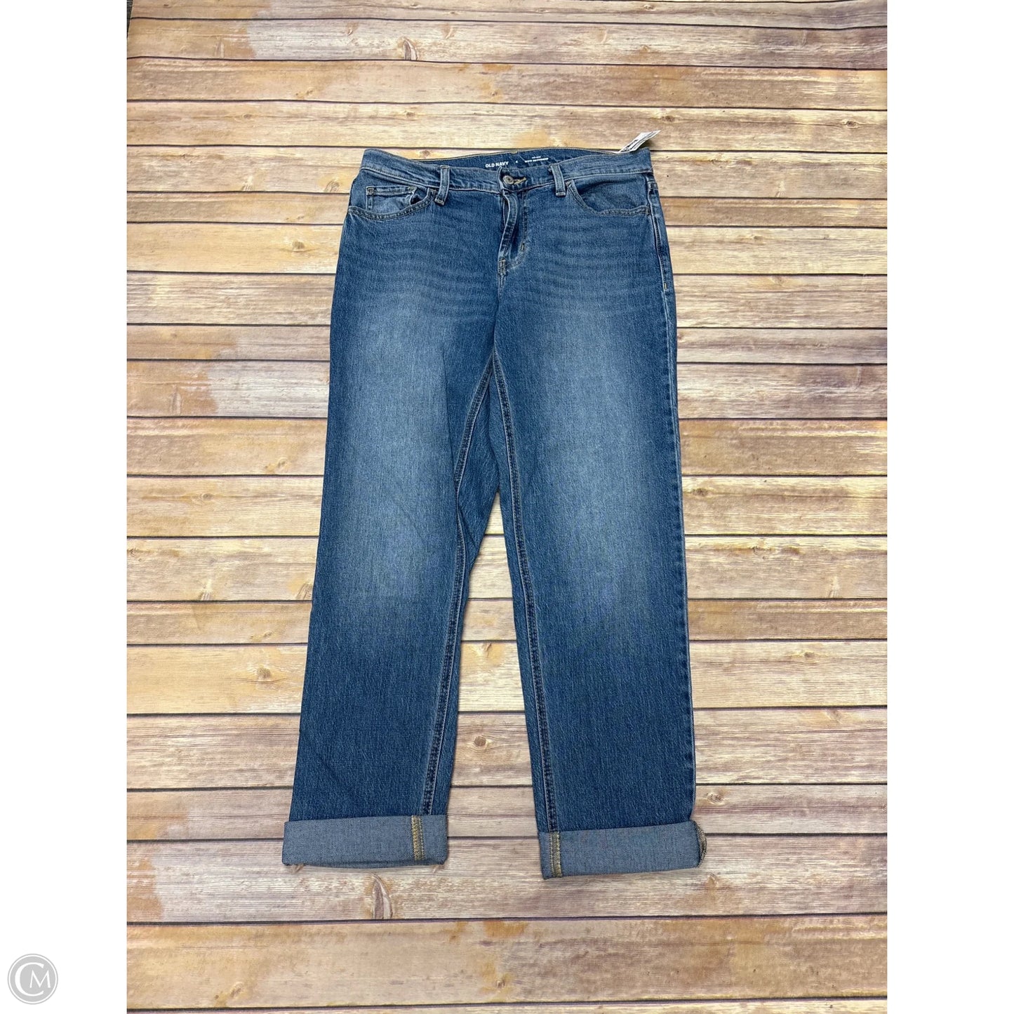 Jeans Boyfriend By Old Navy In Blue Denim, Size: 4
