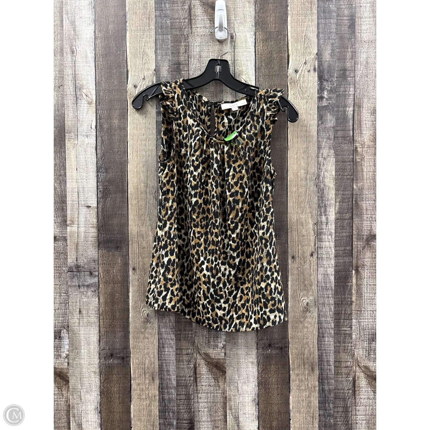 Top Sleeveless By Loft In Animal Print, Size: Sp