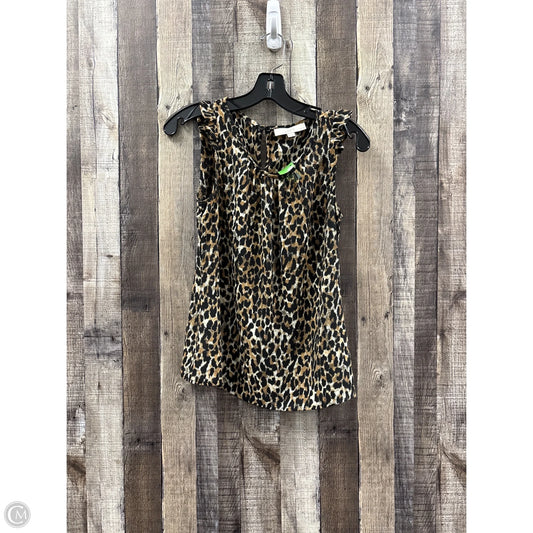 Top Sleeveless By Loft In Animal Print, Size: Sp