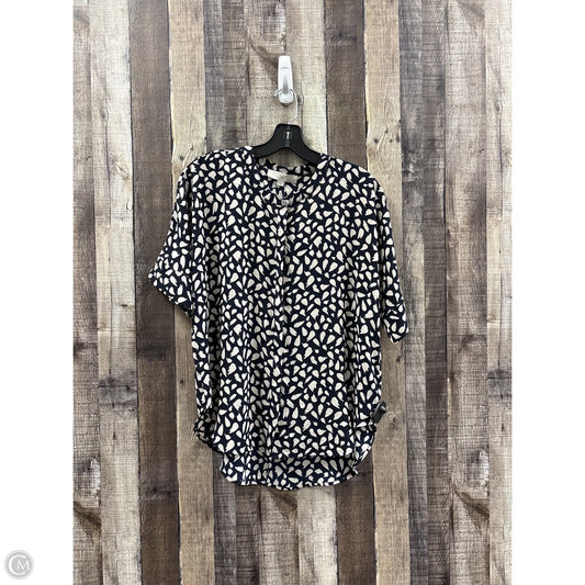 Top Short Sleeve By Loft In Multi-colored, Size: S