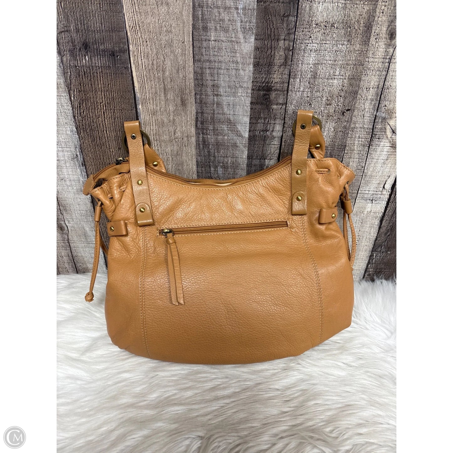 Handbag Leather By Cme, Size: Medium