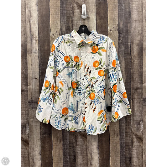 Top Long Sleeve By Chicos In Multi-colored, Size: L