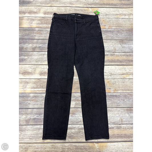 Jeans Straight By Old Navy In Black Denim, Size: 10