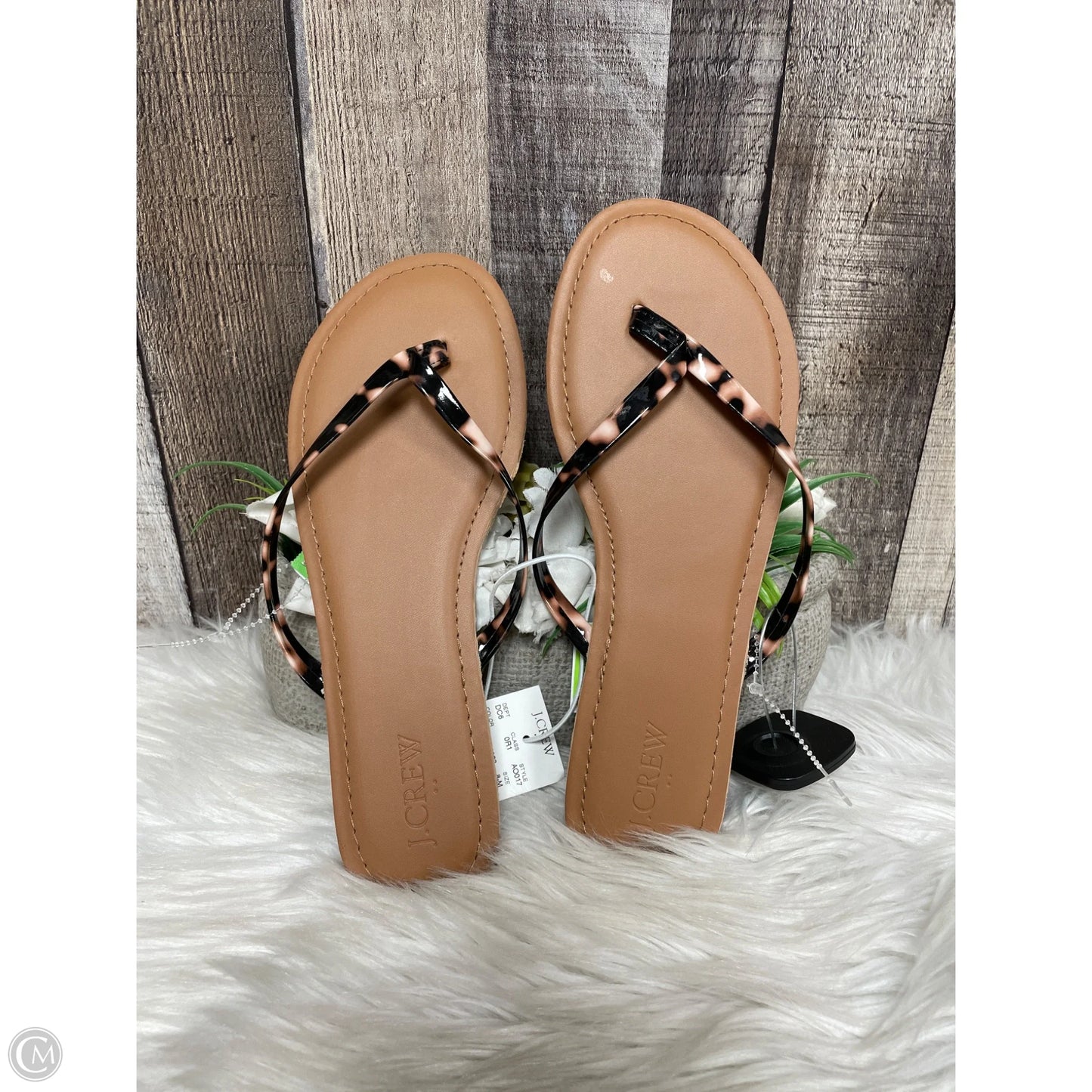 Sandals Flats By J. Crew In Animal Print, Size: 8