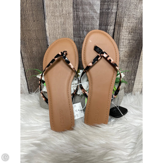Sandals Flats By J. Crew In Animal Print, Size: 8