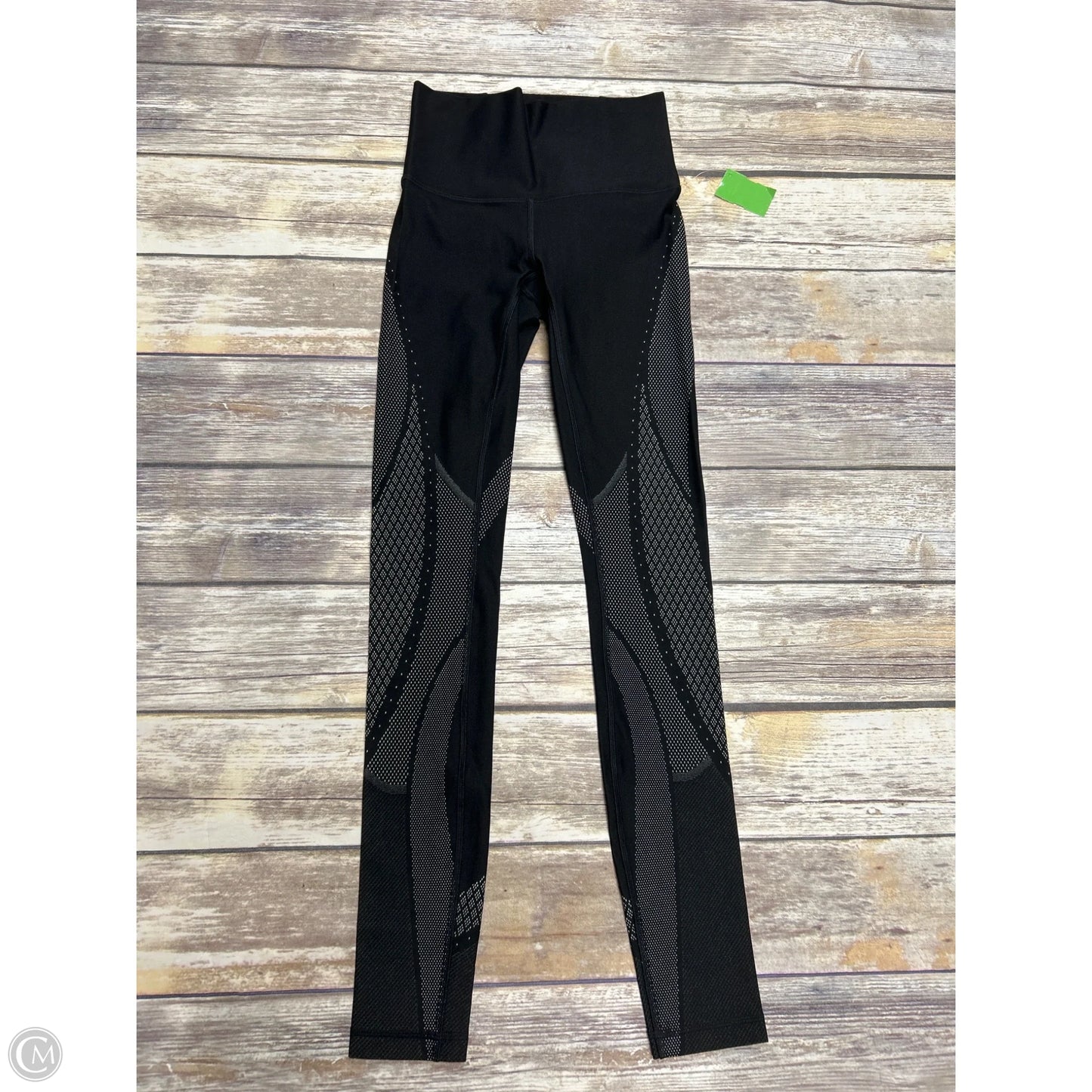 Athletic Leggings By Lululemon In Black & Green, Size: 4