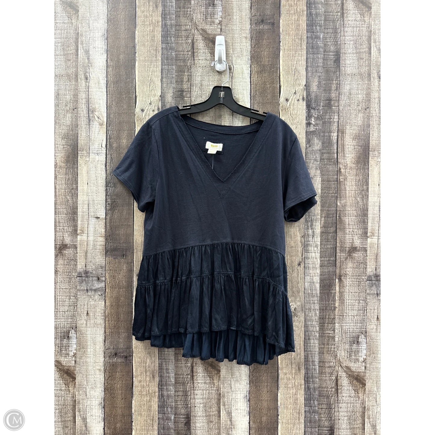 Top Short Sleeve By Maeve In Black, Size: M