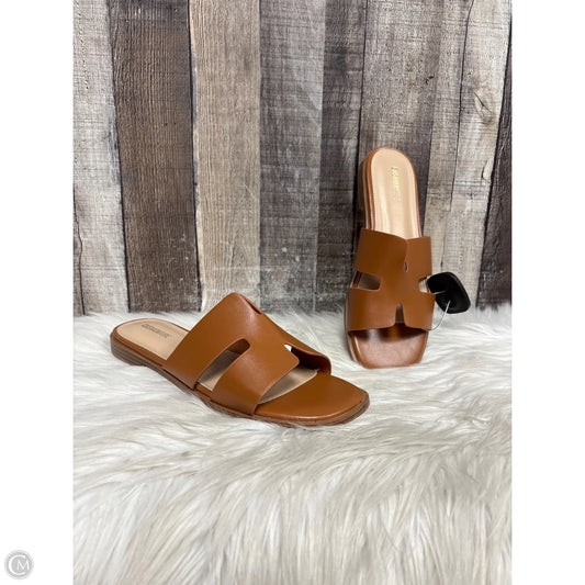 Sandals Flats By Cushionaire In Brown, Size: 9