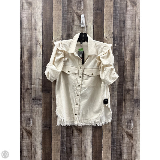 Top Short Sleeve By Gigio In Beige, Size: M