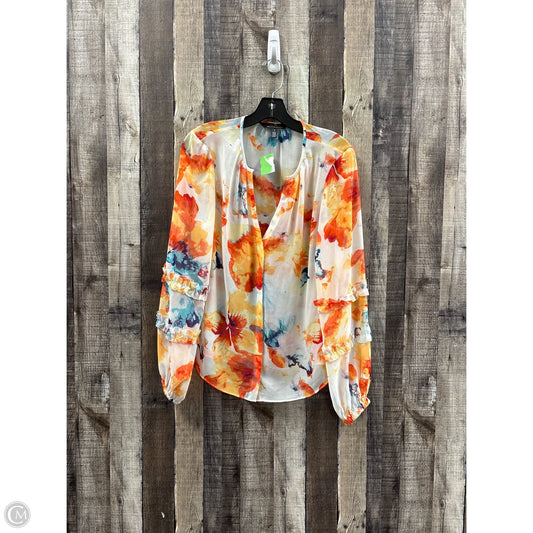 Top Long Sleeve By White House Black Market In Multi-colored, Size: S