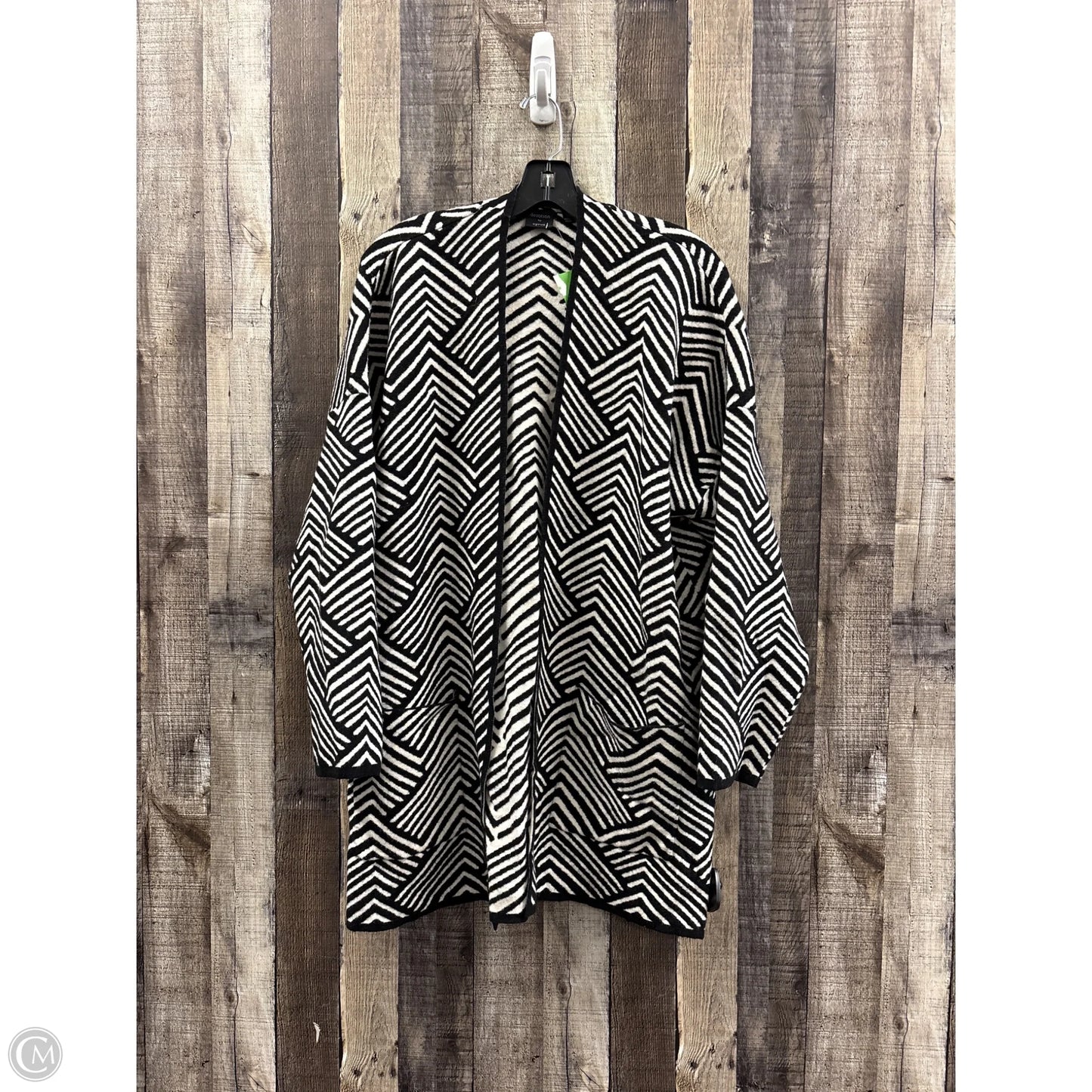 Cardigan By Cyrus In Black & White, Size: 2x