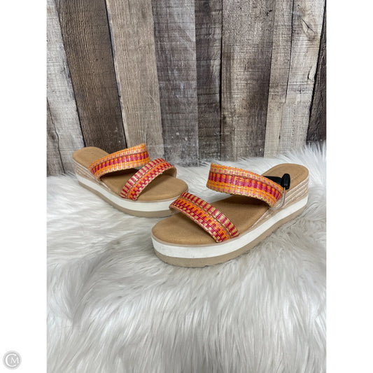 Sandals Heels Wedge By Kelly And Katie In Orange, Size: 8