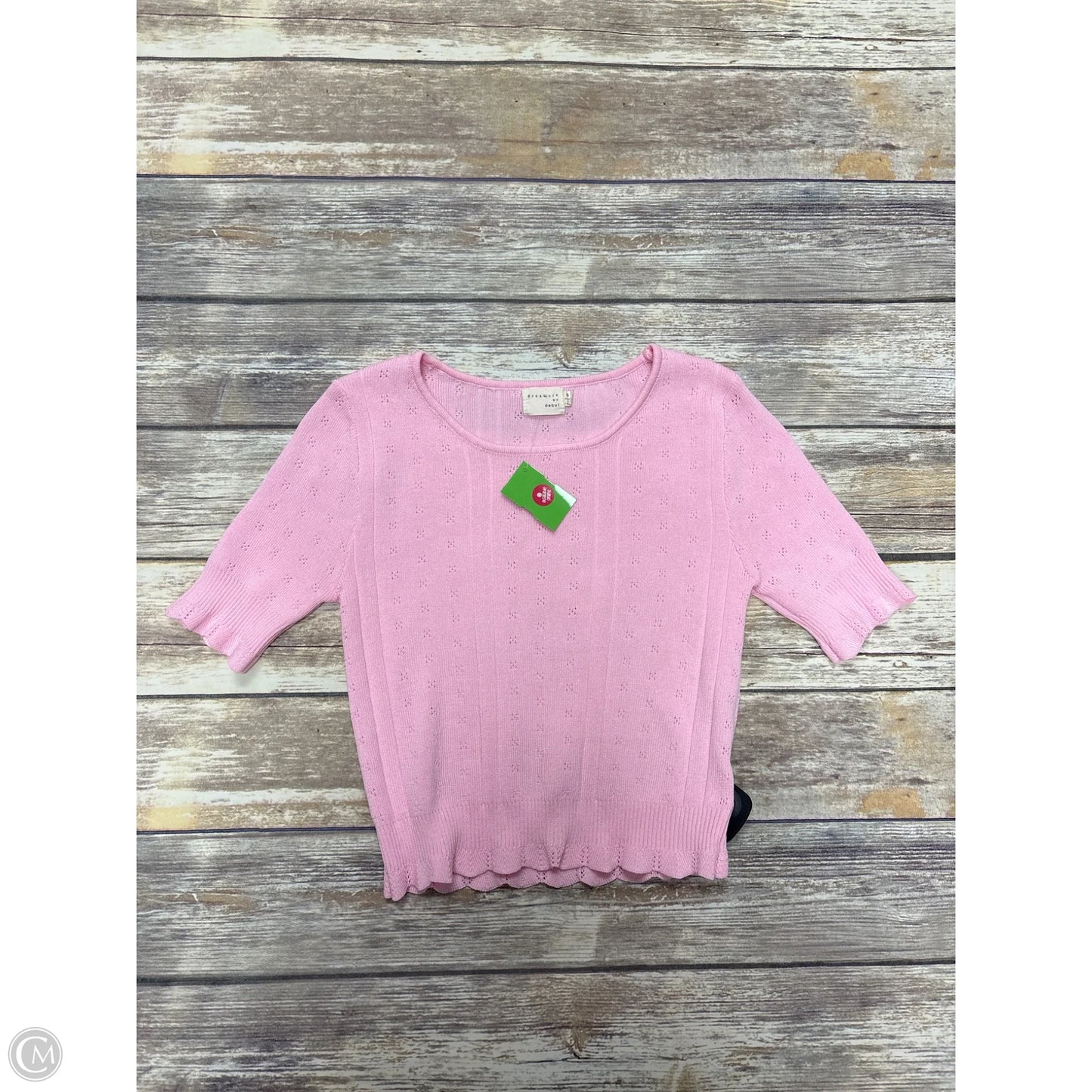 Top Short Sleeve By Dreamers In Pink, Size: M