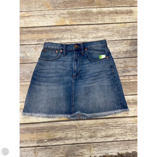 Skirt Mini & Short By Madewell In Blue Denim, Size: 6