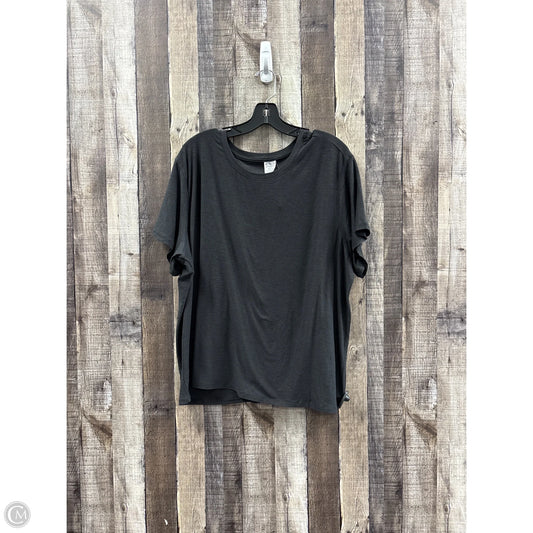 Athletic Top Short Sleeve By Athletic Works In Black, Size: 3x