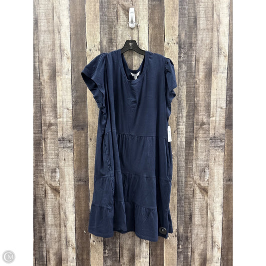 Dress Casual Midi By Time And Tru In Navy, Size: 3x
