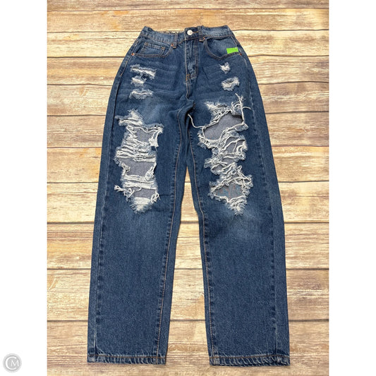 Jeans Straight By Wax Jean In Blue Denim, Size: S