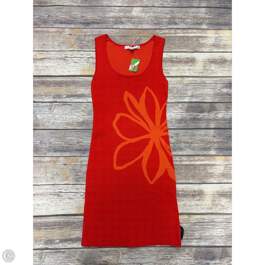 Dress Sweater By Flat White In Orange, Size: S