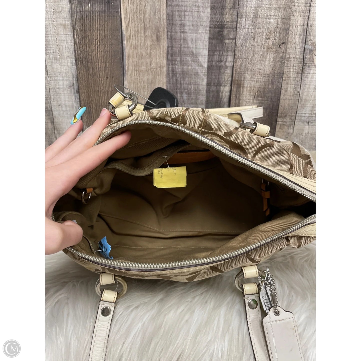 Handbag Designer By Coach, Size: Medium