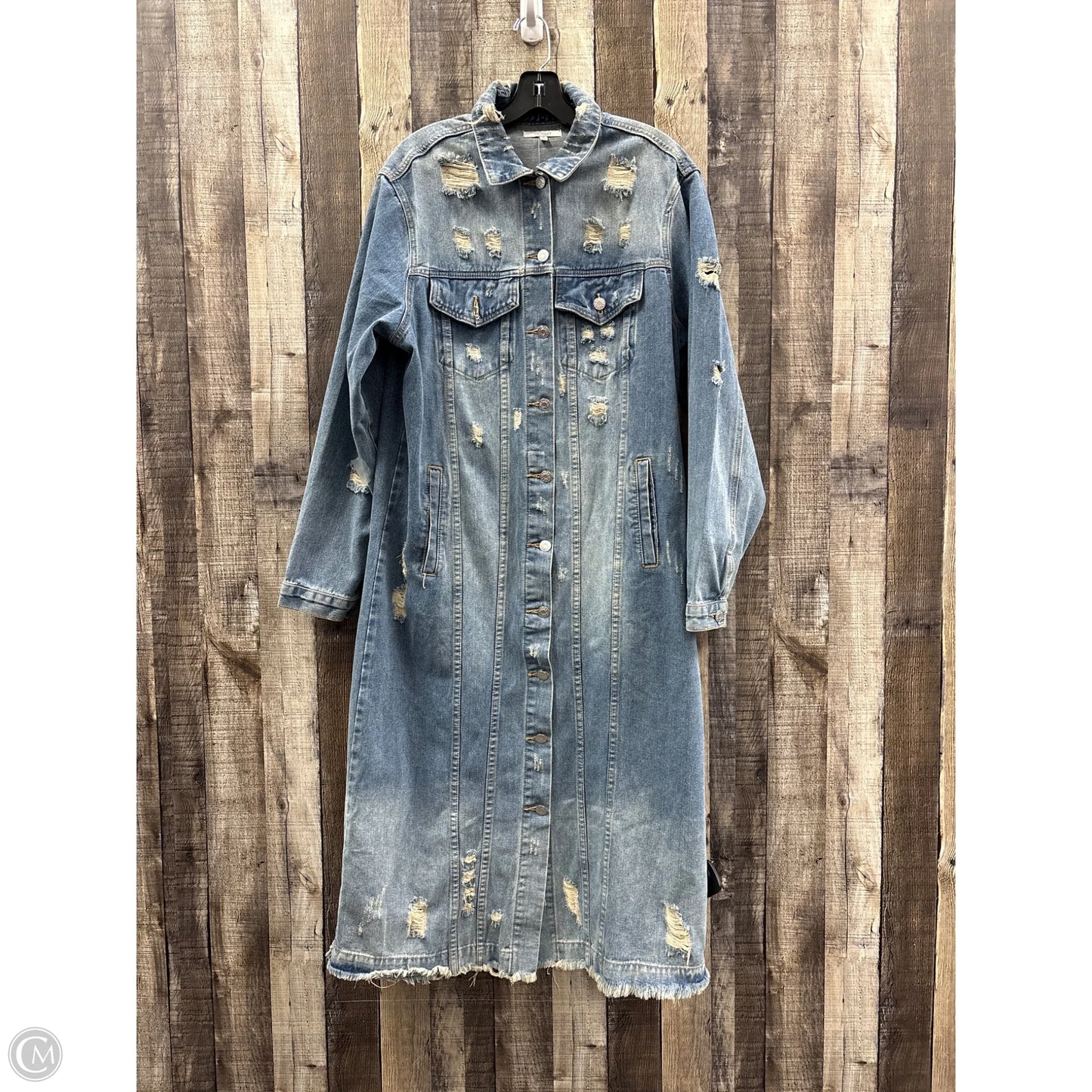 Jacket Denim By Veveret In Blue Denim, Size: M