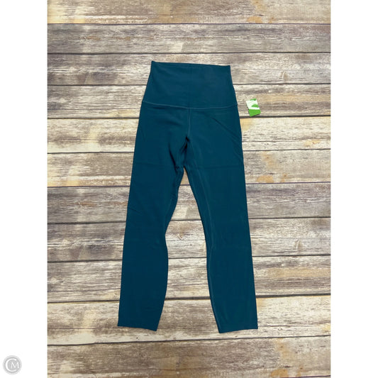 Athletic Leggings By Lululemon In Teal, Size: 4