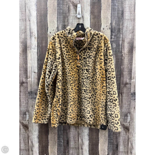 Jacket Fleece By Pink Lily In Animal Print, Size: M