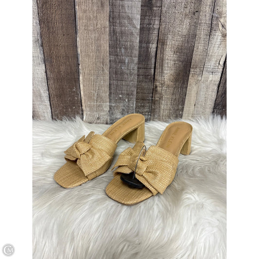Sandals Heels Block By Anne Klein In Tan, Size: 7.5