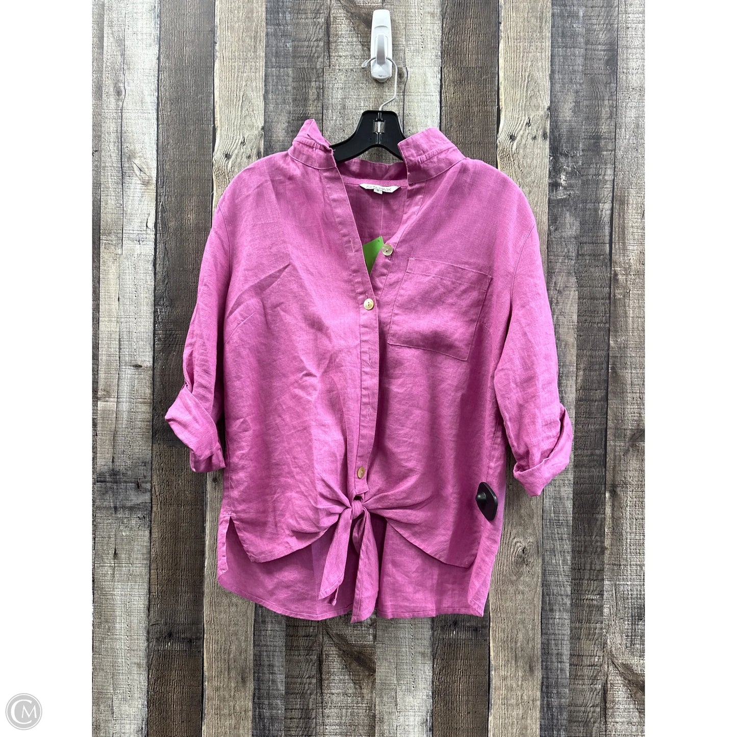 Top 3/4 Sleeve By John Mark In Pink, Size: S