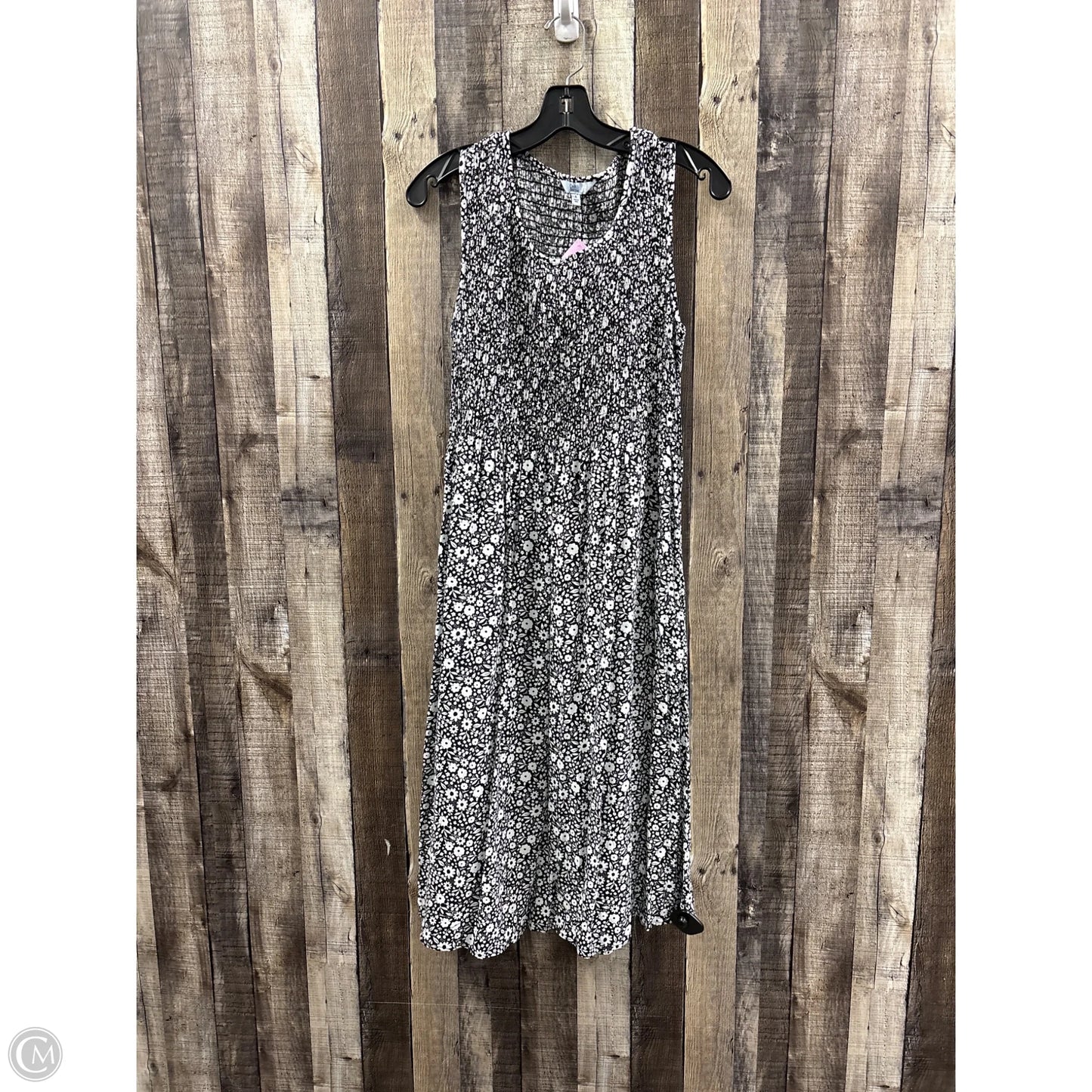Dress Casual Midi By Croft And Barrow In Black & White, Size: M